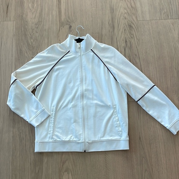 Vince Other - VINCE - Zip up tack jacket - two tone cream - XL